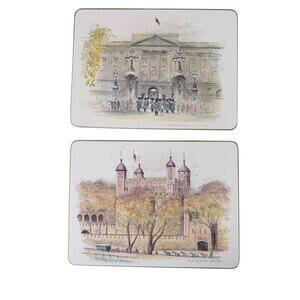 Vintage clover leaf London table mats  with box United Kingdom made set of 6